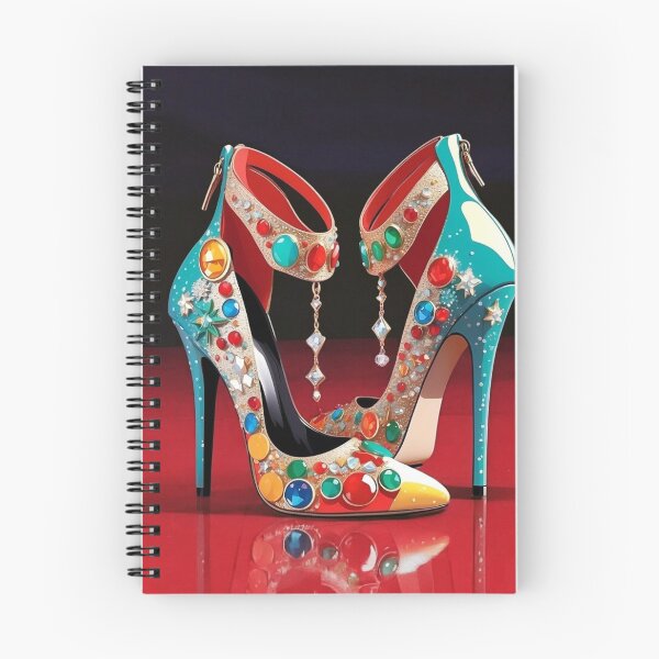 Item preview, BEDAZZLED FUN COLORFUL HIGH HEELS PARTY PUMPS ART designed and sold by Arts4U.