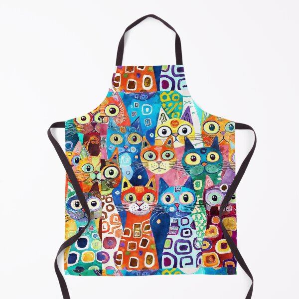 Item preview, Colorful Watercolor Cat Crowd 10 designed and sold by Magnuna.