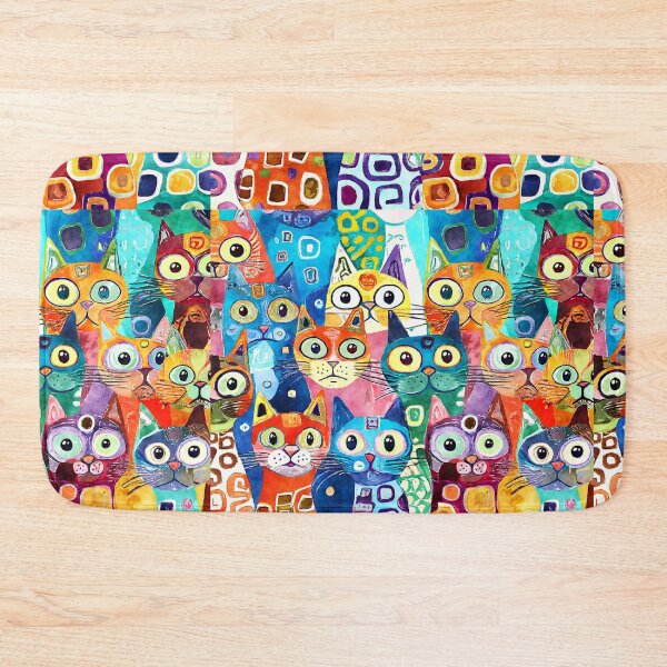 Item preview, Colorful Watercolor Cat Crowd 10 designed and sold by Magnuna.