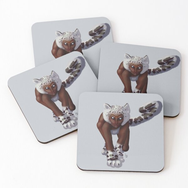 Item preview, Shape-Shifter Mid-Transformation - Human Woman to Snow Leopard Prowling designed and sold by AnneOther.