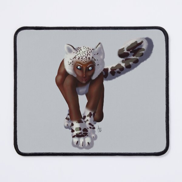 Item preview, Shape-Shifter Mid-Transformation - Human Woman to Snow Leopard Prowling designed and sold by AnneOther.