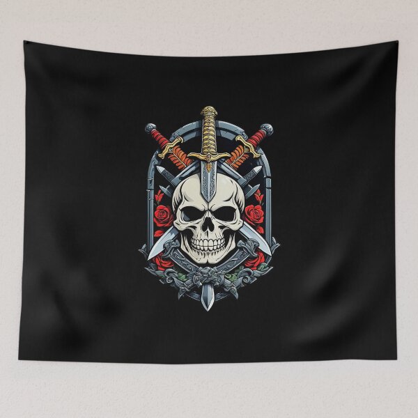 Item preview, Sword Skull and Flowers Emblem designed and sold by Bunmigraphics .