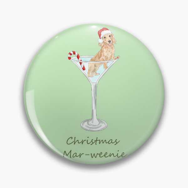 Item preview, Christmas Mar-Weenie Dachshund Holiday Cocktail designed and sold by Magnolia Valley Art.