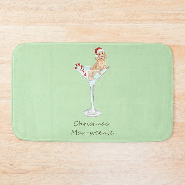 Item preview, Christmas Mar-Weenie Dachshund Holiday Cocktail designed and sold by Magnolia Valley Art.