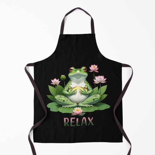 Item preview, Frog relaxing against background of lotuses. designed and sold by KojourinArt.