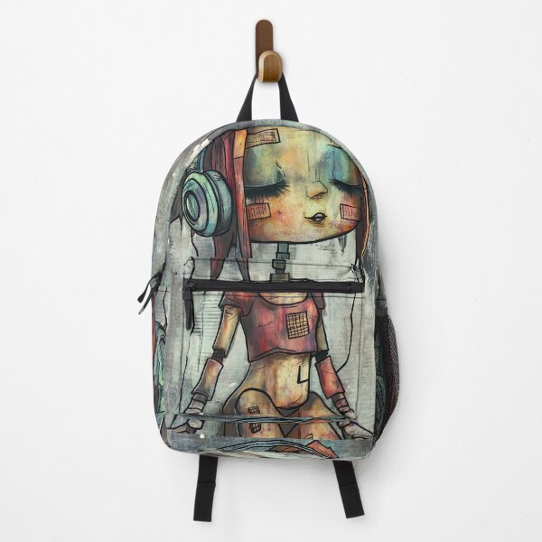 Item preview, Wired For Sound. Robot Girl music lover. designed and sold by Shoot-The-Moon.