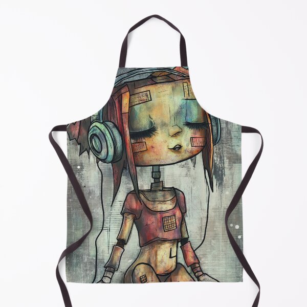 Item preview, Wired For Sound. Robot Girl music lover. designed and sold by Shoot-The-Moon.