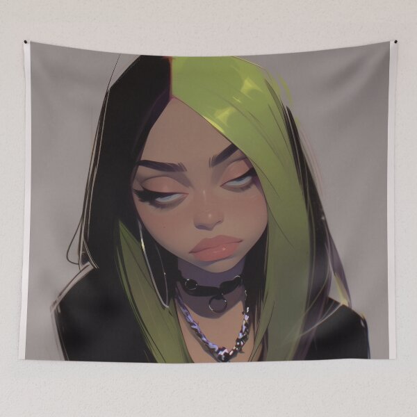 Item preview, Billie's hair inspired avatar designed and sold by Nowshin Tasnim.