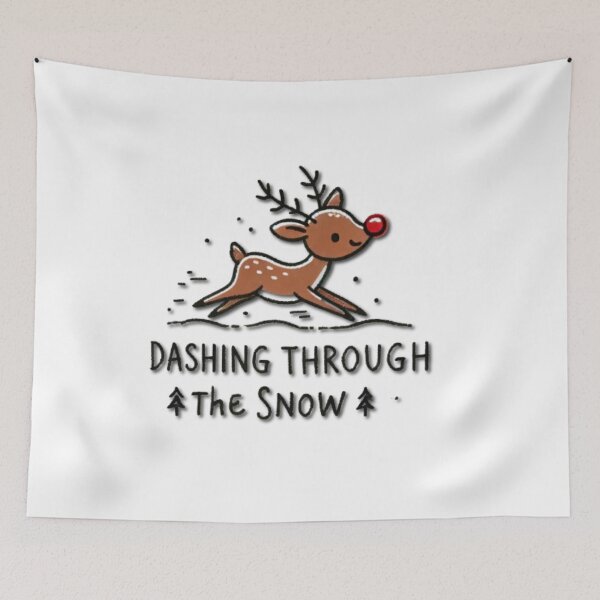 Item preview, Dashing Through the Snow - Cute Reindeer Christmas Design designed and sold by HopeLoom.