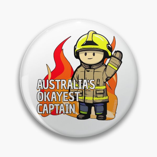 Item preview, Custom Request: Australia's Okayest Captain - Yellow Helmet designed and sold by Flashover.