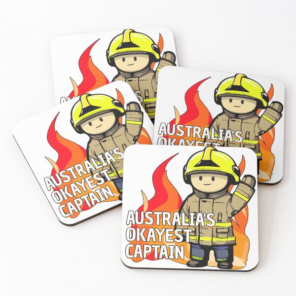 Item preview, Custom Request: Australia's Okayest Captain - Yellow Helmet designed and sold by Flashover.