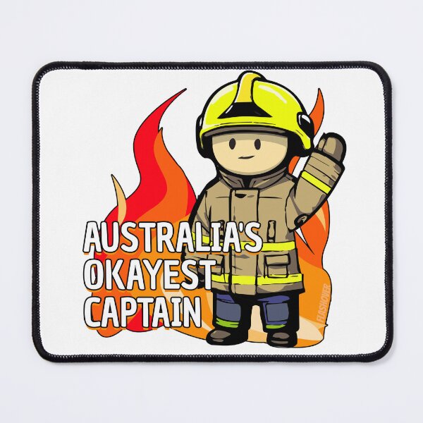 Item preview, Custom Request: Australia's Okayest Captain - Yellow Helmet designed and sold by Flashover.
