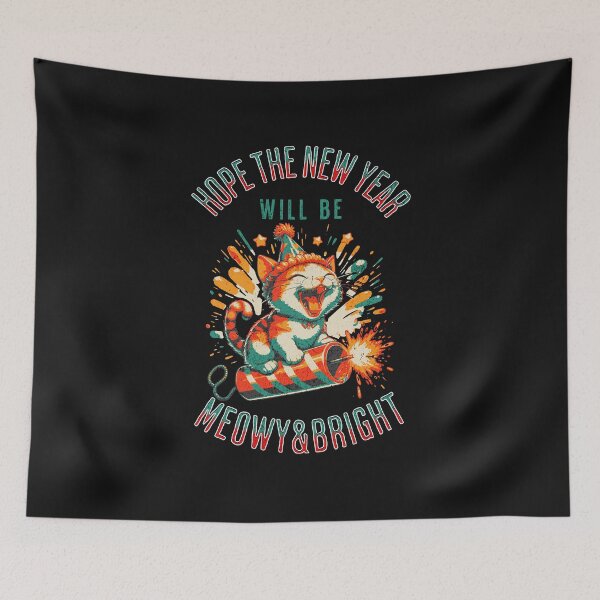 Item preview, Cat Happy New Year designed and sold by AwesomeBeyondLimits.