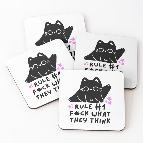 Item preview, Cheeky Cat: Rule #1 F*ck What They Think designed and sold by Biddakate.
