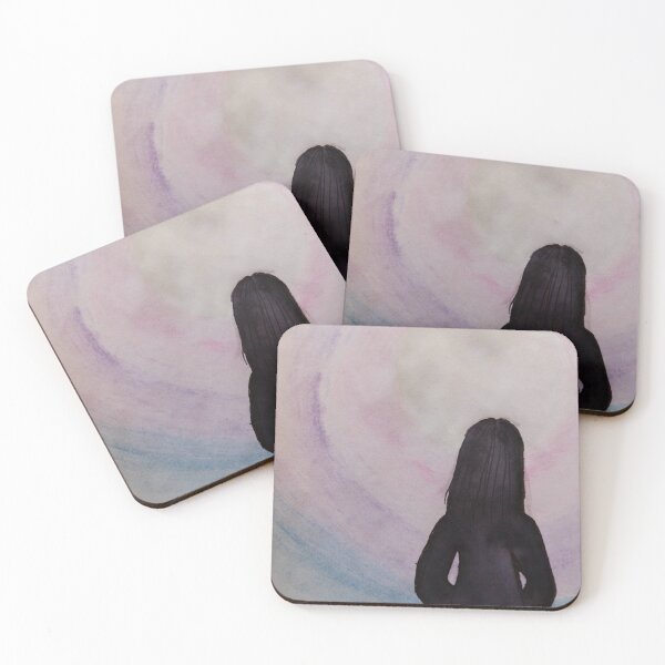 Item preview, Watercolor of a woman watching the sunset designed and sold by NaturaFotos.