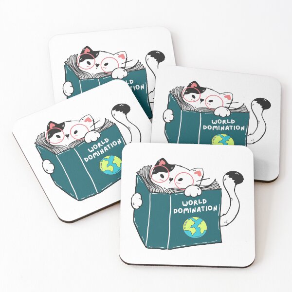 Item preview, Cat Reading World Domination designed and sold by Biddakate.