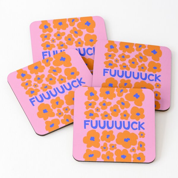 Item preview, Bold "Fuuuuuuuuuuuuuck" Flowers in Pink, Blue, and Orange designed and sold by pointense.