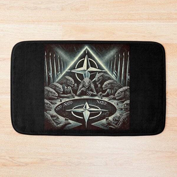 Item preview, illustration of reptilian beings at a NATO summit designed and sold by supersanko.