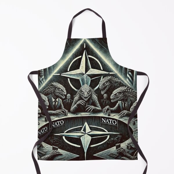 Item preview, illustration of reptilian beings at a NATO summit designed and sold by supersanko.