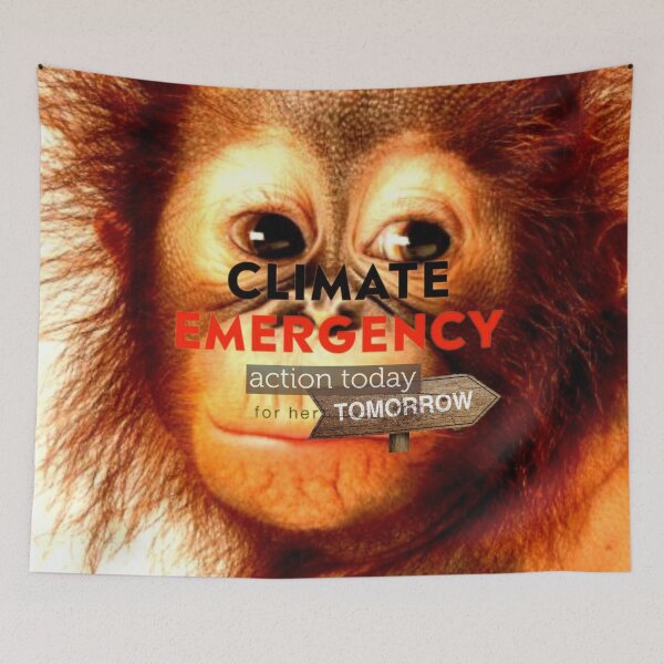 Item preview, Orangutan - Climate Emergency  designed and sold by ontological.
