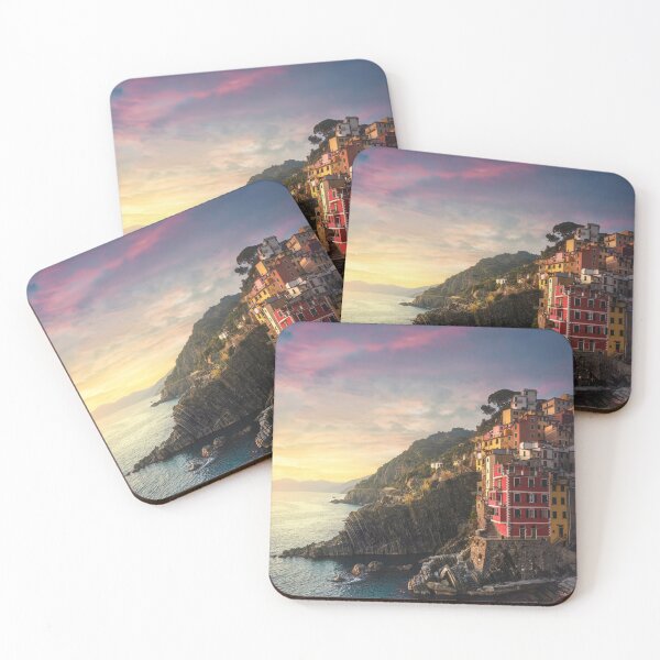 Item preview, Riomaggiore village view at sunset, Cinque Terre designed and sold by Stefano Orazzini.