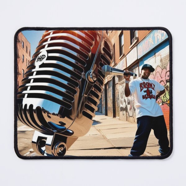 Item preview, MC Hip Hop 80s 90s retro Giant Microphone Bronx New York NYC retro vintage rap  designed and sold by tshirtart2024.