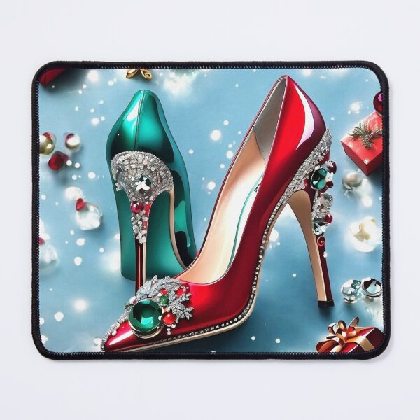 Item preview, CHRISTMAS HOLIDAY FESTIVE NEW YEARS FANCY RHINESTONE HIGH HEELS ART designed and sold by Arts4U.