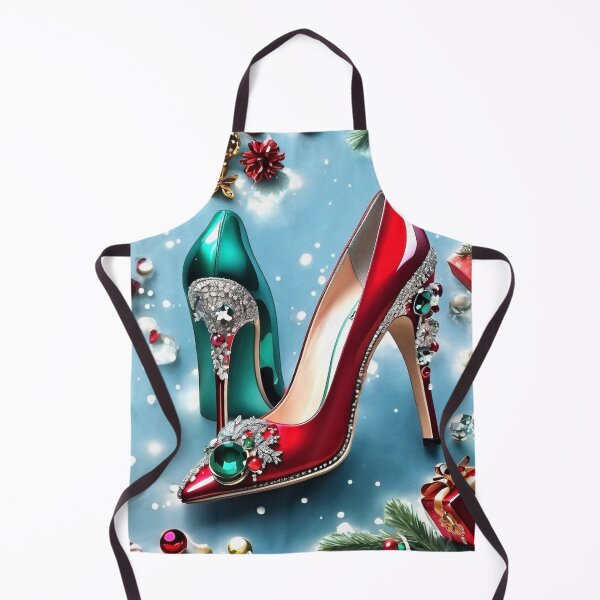 Item preview, CHRISTMAS HOLIDAY FESTIVE NEW YEARS FANCY RHINESTONE HIGH HEELS ART designed and sold by Arts4U.