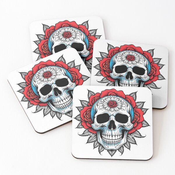 Item preview, Sugar Skull and Roses designed and sold by HippieFarms11.