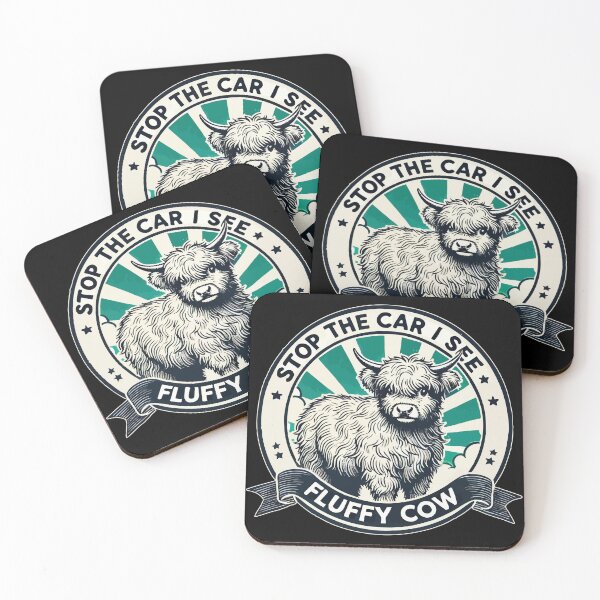 Item preview, Stop The Car I See Fluffy Cow Retro designed and sold by TomFrontierArt.