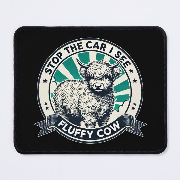Item preview, Stop The Car I See Fluffy Cow Retro designed and sold by TomFrontierArt.