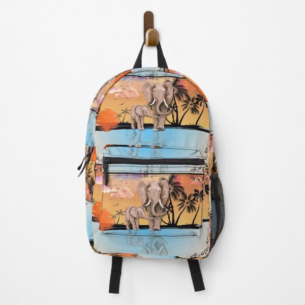 Item preview, Elephant and Calf Walking on Water at Sunset designed and sold by super611.