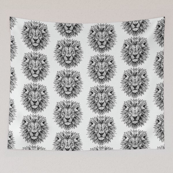 Item preview, Geometric Lion: Bold Fine-Line Majesty designed and sold by Desireehaz.