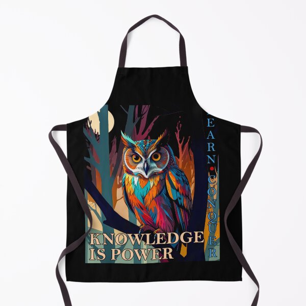 Item preview, Owl - Learn • Conquer. Owl at Night with Full Moon designed and sold by posterflunz.