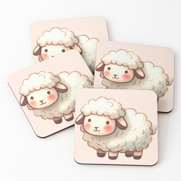 Item preview, Fluffy baby sheep with rosie cheeks  designed and sold by DaintyDooodles.