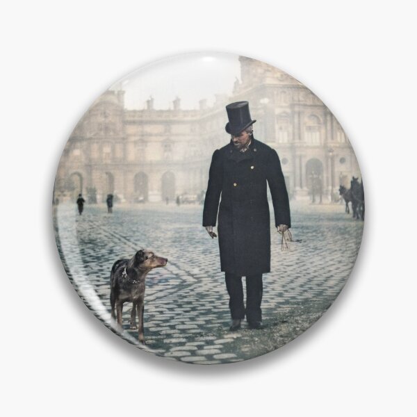 Item preview, Man and Dog in Paris designed and sold by 19th Century in Color.