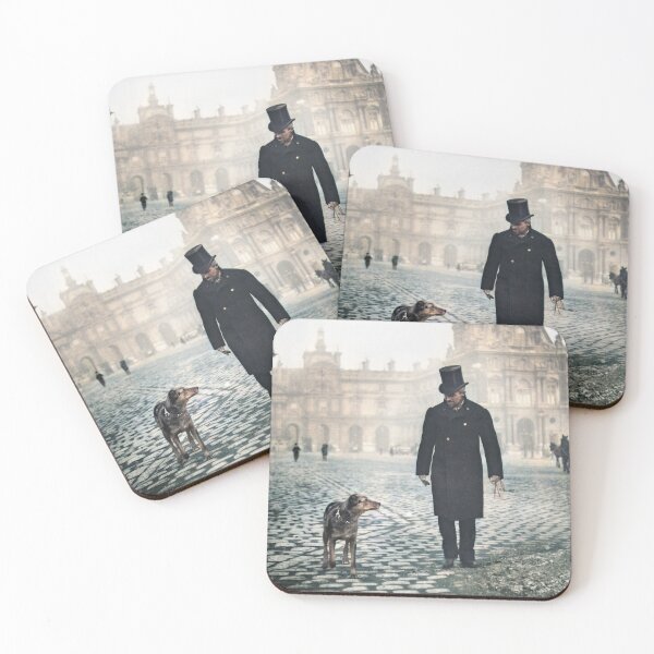 Item preview, Man and Dog in Paris designed and sold by 19th Century in Color.
