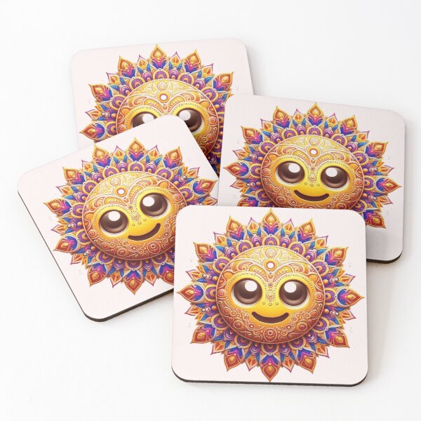 Item preview, Emoji mandala con diferentes expresiones con colores brillantes. designed and sold by Anime9122.