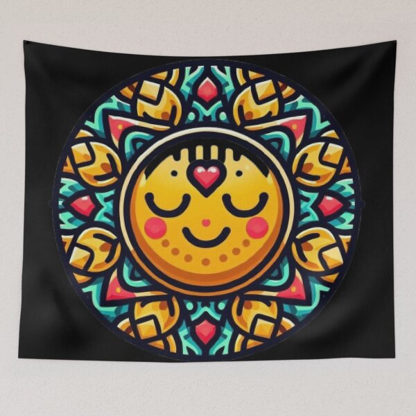 Item preview, emoji mandala with different expressions with bright colors designed and sold by Anime9122.