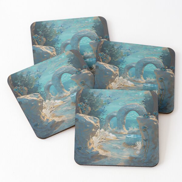 Item preview, Futuristic Oceanic Garden Scene with Ethereal Coral Formations designed and sold by Peerlessvera.