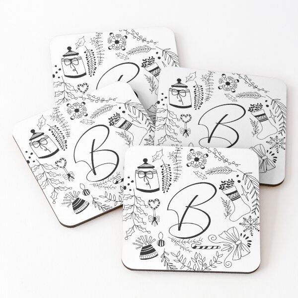Item preview, Festive Christmas Alphabet letters Holiday art designed and sold by ilyanadesign.