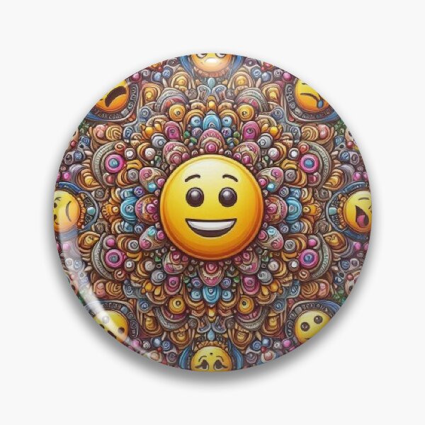Item preview, emoji mandala with different expressions with bright colors designed and sold by Anime9122.