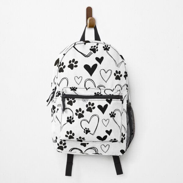 Item preview, Black and White Love Dogs Hears and Dog Paws designed and sold by colorleafz.