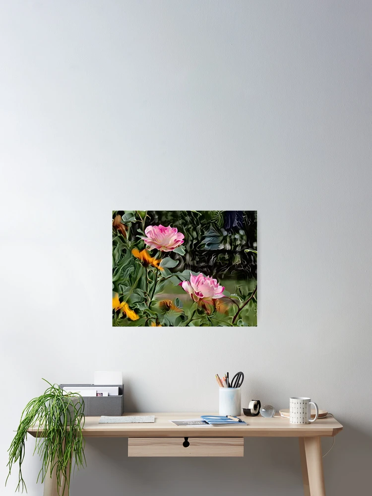 Thumbnail 2 of 3, Poster, Delicate Tea Roses designed and sold by Uniquely Yours.