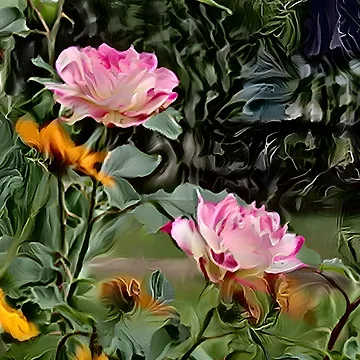 Artwork thumbnail, Delicate Tea Roses by Uniquely Yours