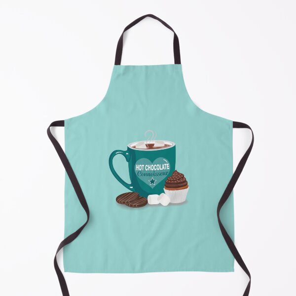 Item preview, Hot chocolate connoisseur with marshmallows TEAL designed and sold by StellarFX.