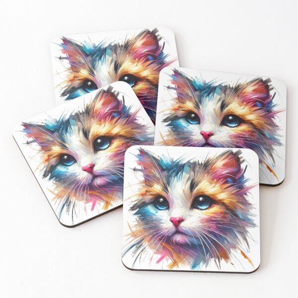 Item preview, Coloured cat designed and sold by DreamKanvas.