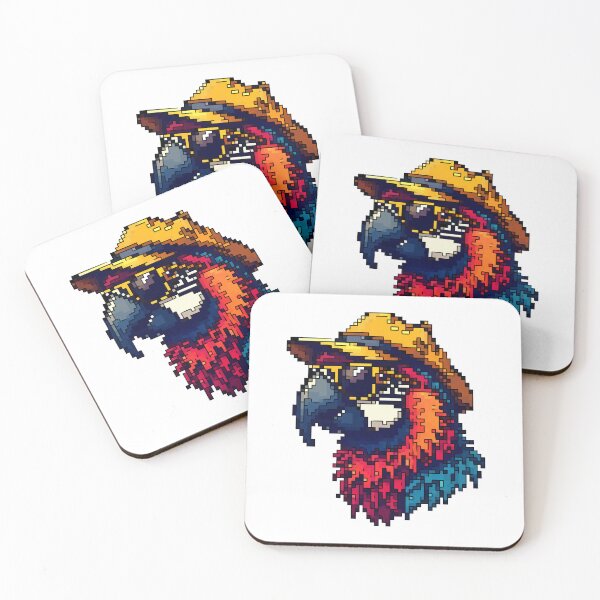 Item preview, Pixel Squawk: The Colorful Parrot designed and sold by NaturePixel.