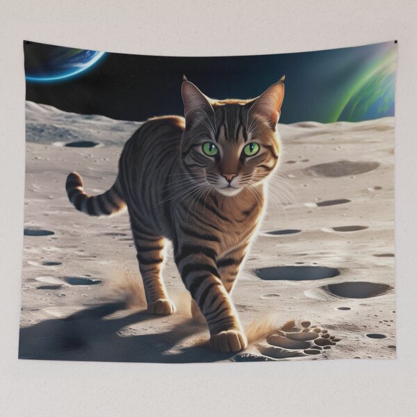 Item preview, Celestial Cat: My Feline Friend on the Moon designed and sold by Chippychips1.
