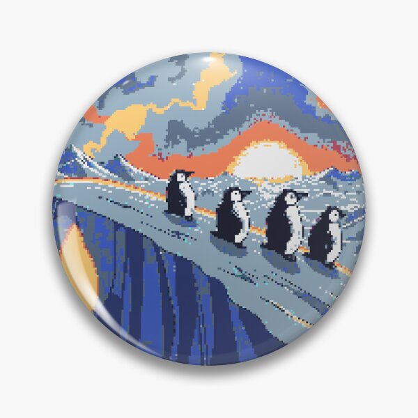 Item preview, Chill Vibes: Pixel Penguins on Ice designed and sold by NaturePixel.